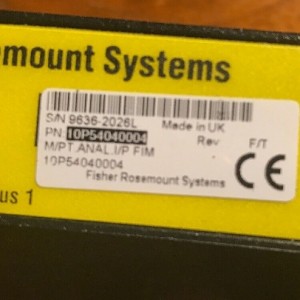 EMERSON Fisher-Rosemount 10P54040004 Analog Input Field Interface Module 16 Point 4-20mA