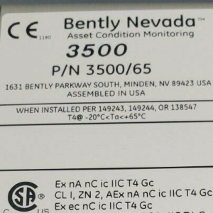 Bently Nevada 3500/65-01-00 172103-01 RTD/Tomen Ynysig Modiwl I/O TC, Terfyniadau Mewnol