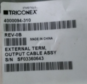 Invensys Triconex 4000094-310 Kaluaran Cable Assy