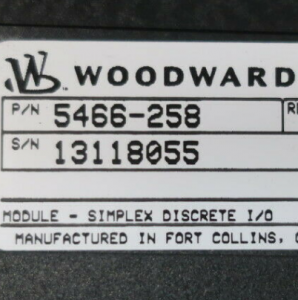 Woodward 5466-258 Discrete I/O Module