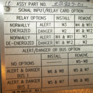 Bently Nevada 82927-01 XDCR I/O Record Terminal PLC Relay Card