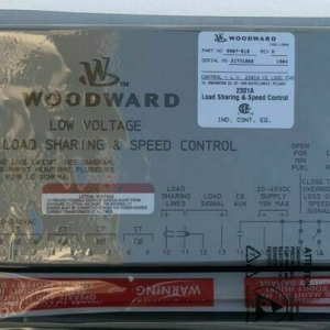 Woodward 9907-018 ការចែករំលែកការផ្ទុក និងការត្រួតពិនិត្យល្បឿន