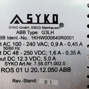 ABB G3LH 1KHW000640R0001 Komiti Fa'atonu