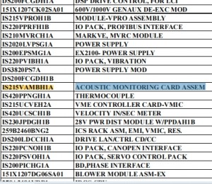 GE IS215VAMBH1A (IS200VSPAH1ACC) AKUSTIKA MONITORADKARTO