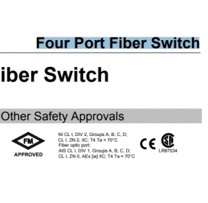 EMERSON KJ1740X1-BA1 Four Port Fiber Switch