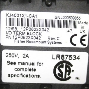 Emerson KJ4001X1-CA1 I/O terminal block