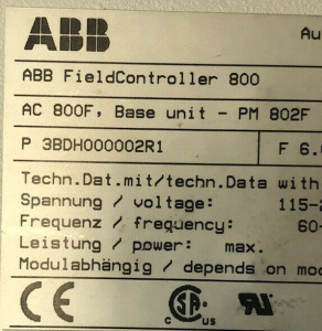 ABB PM 802F 3BDH000002R1 বেস ইউনিট 4 MB