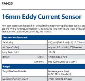 EPRO PR6425/010-100 16 mm senzor vrtložne struje