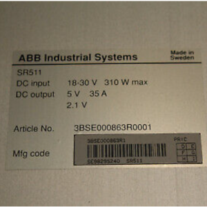 Fuente de alimentación ABB SR511 3BSE000863R1