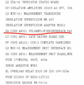 ABB UA C389 AE01 HIEE300888R0001 PULSO ANPLIFIATZAILEAREN INTERFAZEA