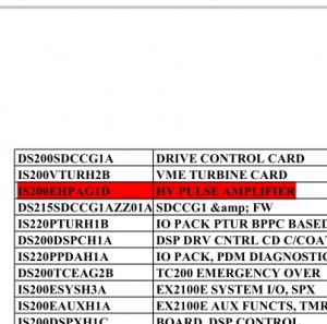 GE IS200EHPAG1DCB บอร์ดแอมพลิฟายเออร์พัลส์ HV